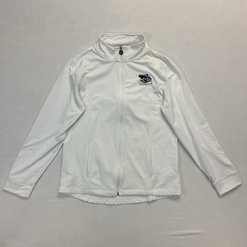 Disney Cruise Line Lightweight Sweatshirt Women's Medium White Embroidered Logo